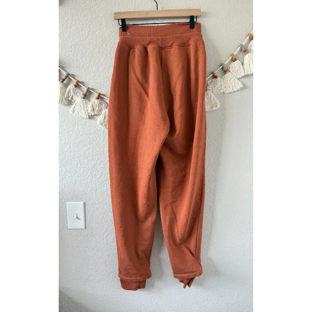Nike Sportswear Swoosh High Rise Fleece Joggers Orange Baggy Loungewear Sporty M